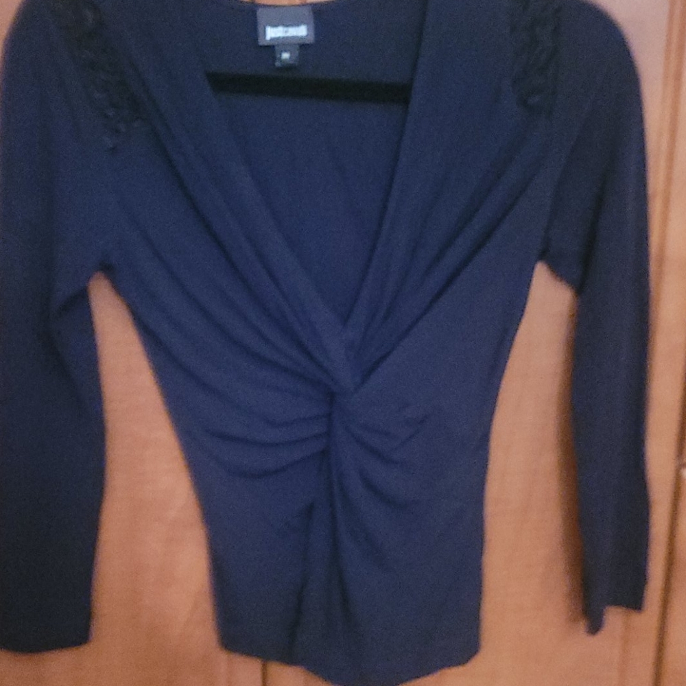 JustCavalli Top, Black, M, Made in Italy